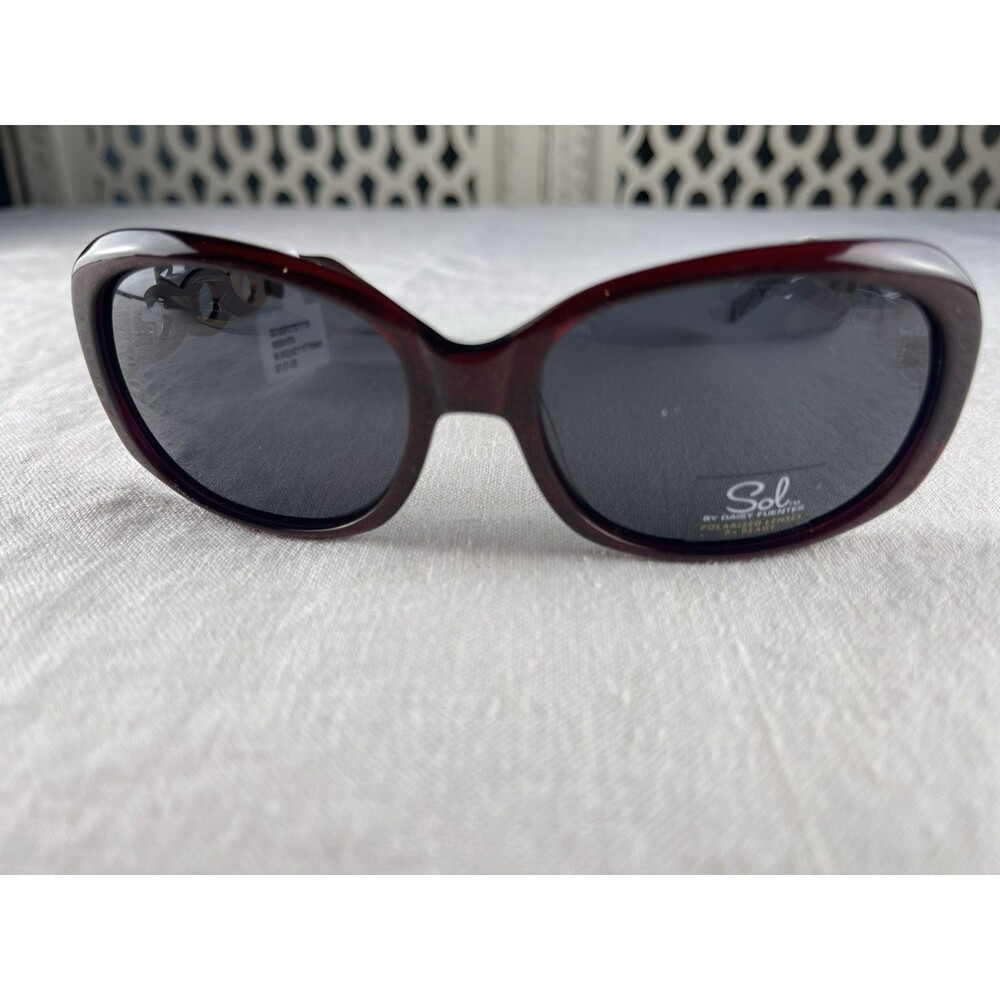 NWT Sol Daisy Fuentes Womens Rxable Sunglasses Burgundy - Picture 2 of 7